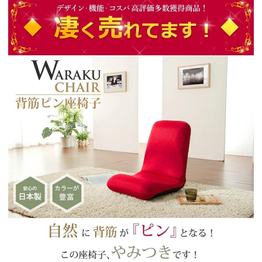 セルタン 座椅子 高反発 和楽チェア Lサイズ メッシュレッド