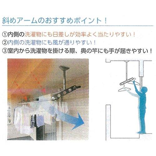 川口技研(Kawaguchigiken) 軒天用物干し ホスクリーン ZAN-0750-DB ダークブロンズ 2本1組_5