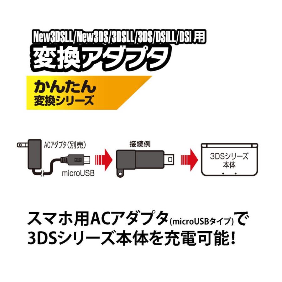 New3DSLL/New3DS/3DSLL/3DS/DSiLL/DSi用変換アダプタ【かんたん変換シリーズ microUSB⇒3DSシリーズ用】｜goodzero｜05