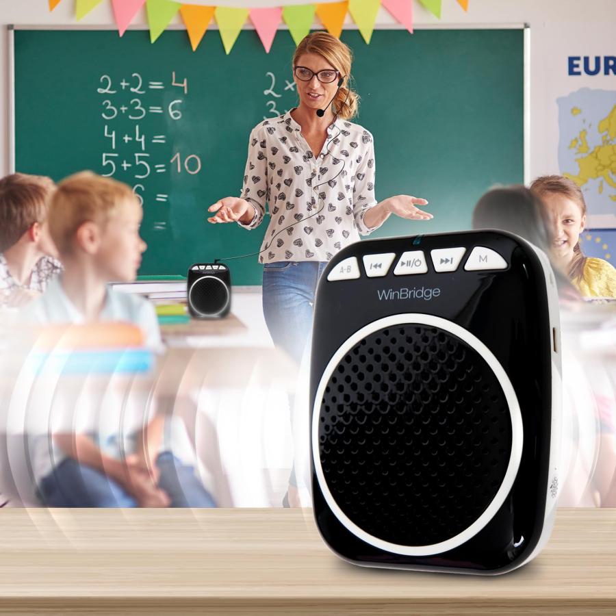 W WINBRIDGE 拡声器 ハンズフリー拡声器 小型 ポータブル拡声器 有線