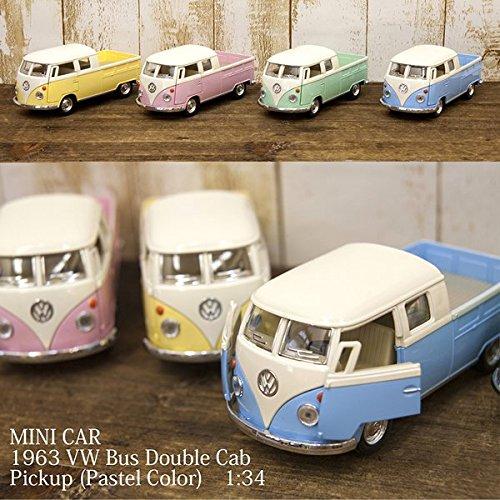 63年式クラッシックバス ワーゲンバスのミニカー/グリーン（ピックアップ） １/３２サイズ（13cm）　★アメリカ雑貨★アメリカン雑貨★アメ雑貨 2zzhgl6 63年式クラッシックバス ワーゲンバスのミニカー/グリーン