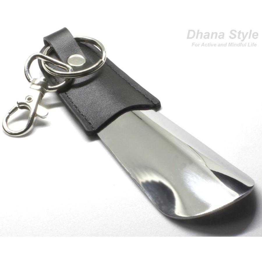 靴ベラ Dhana Style] タブ付 ステンレス 短ヘラ 靴べら ポータブル シュー