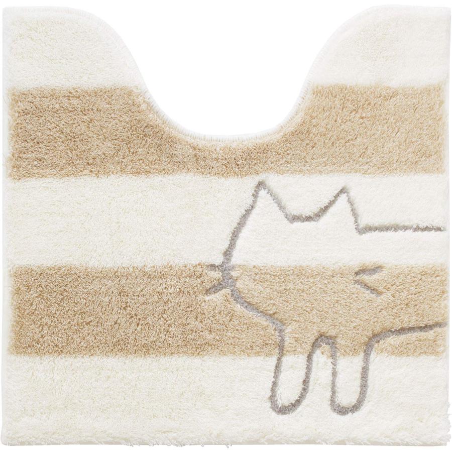 オカ(OKA) うちねこ レギュラーサイズ トイレマット 約60×60cm (ホワイト) | 