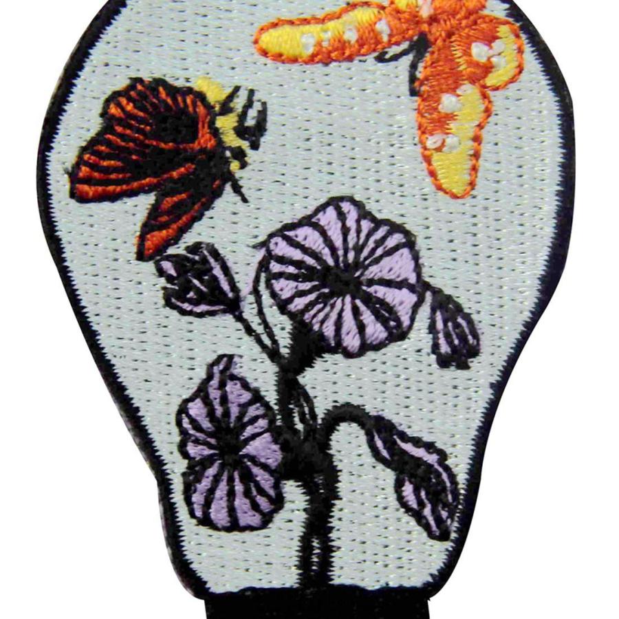 蝶とランプの花刺繍のバッジのアイロン付けまたは縫い付けるワッペン｜goodzero｜02