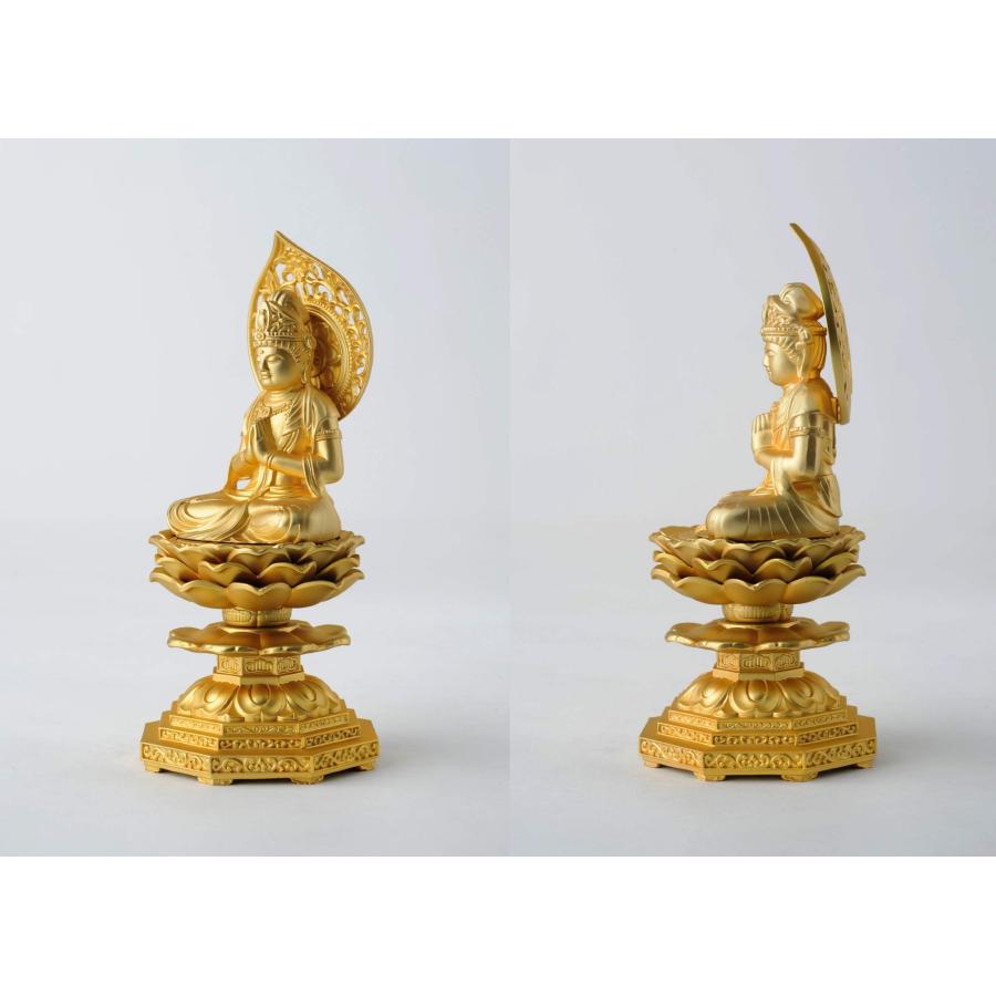 仏像 勢至菩薩 15cm（金メッキ/24金） 仏師：牧田秀雲 原型＿（午年
