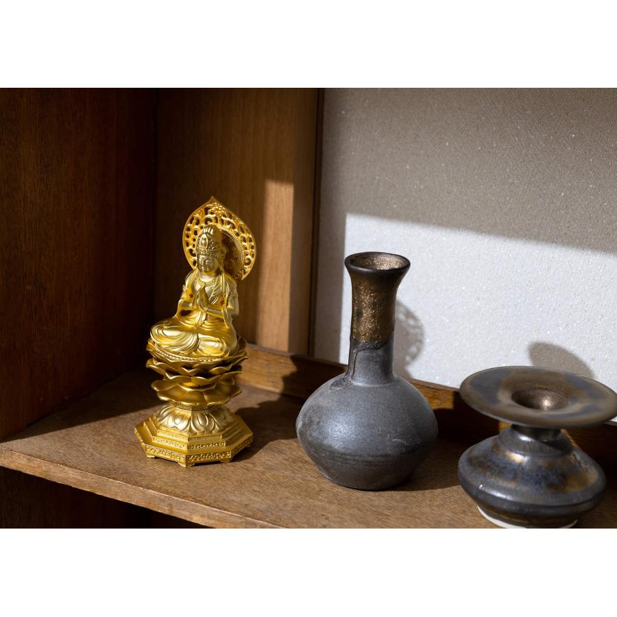 仏像 勢至菩薩 15cm（金メッキ/24金） 仏師：牧田秀雲 原型＿（午年