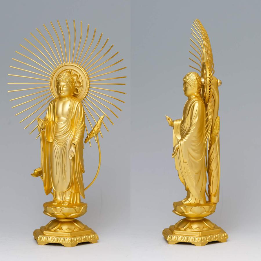 阿弥陀如来御東　本金メッキ　仏像セット 阿弥陀如来御東 本金メッキ 仏像セット 【公式通販】