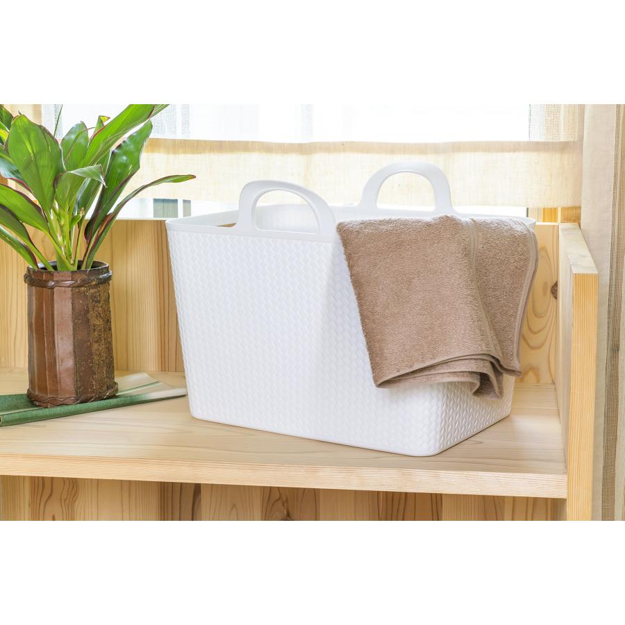 ヒマラヤ化学工業所 アミーゴ バスケット M型 ホワイト 約幅46×奥行39×高さ35cm 158370 |  | 01