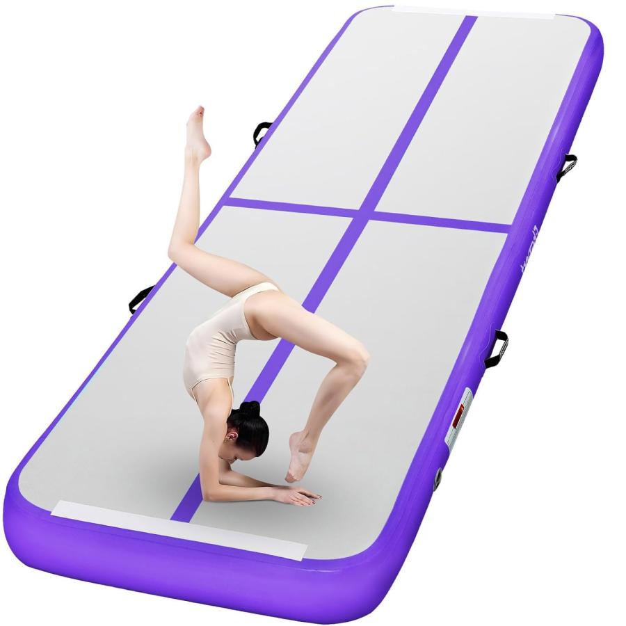 Fbsport 2/3/4/5/6M エアトラック 体操 マット エアーマット 折り畳み可能 インフレータブル 電動エアーポンプ付き 自宅用 トレーニ | 
