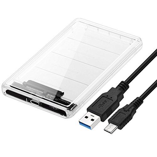 USB - C Type - C to 2.5インチSATA SSD HDD外付けエンクロージャ透明for Laptop & PC｜goodzero｜05