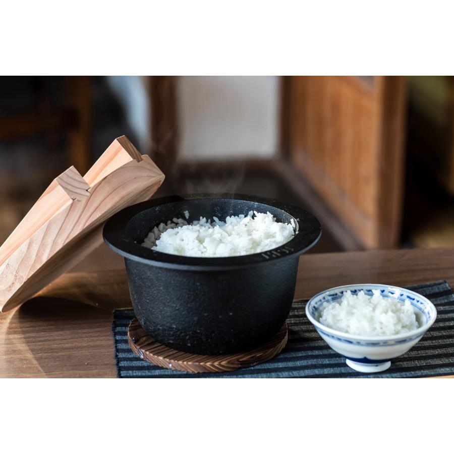 池永鉄工(Ikenaga Iron Works) 釜飯 ごはん釜 二合用 IH対応 鉄釜 1CHI