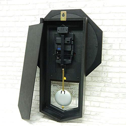 さんてる 日本製 モダンアンティーク電波振り子時計(アラビア文字八角型) SR05-DBK-A ブラック - 1