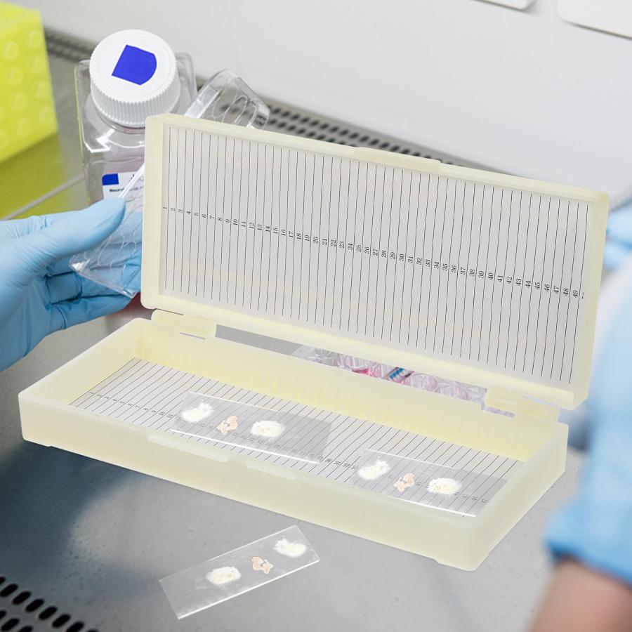 NUOLUX 標本プレパラート ケース プラスチック製 顕微鏡スライド収納