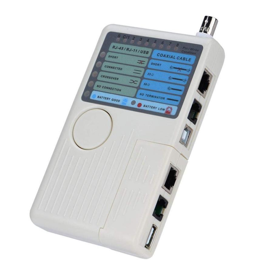 Sanpyl ネットワークケーブルテスター メーター RJ45 / RJ11 / USB/BNCネットワークテスター LANケーブルトラッカー検出器 | 
