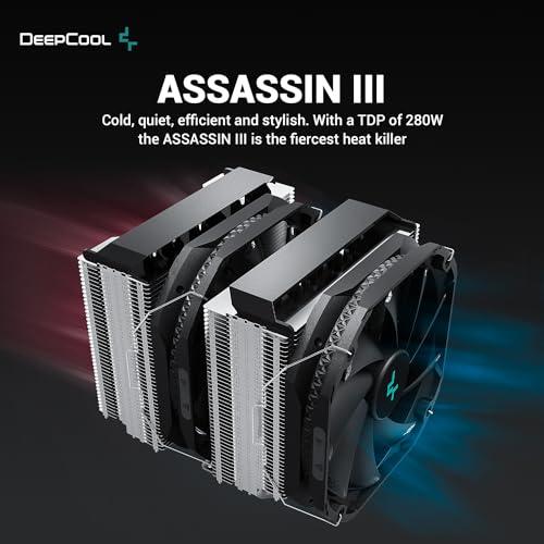 DeepCool Assassin III CPU エアクーラー Mighty 280w TDP 7 ヒートパイプ CPU クーラー TF140s フ｜goodzero｜02