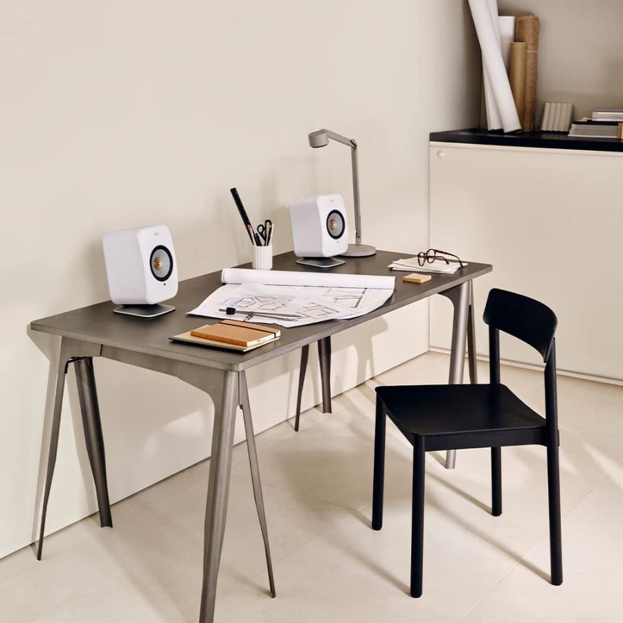 KEF LSX II/LT用 P1 デスクスタンド/デスクパッド （シルバー） : GOOD