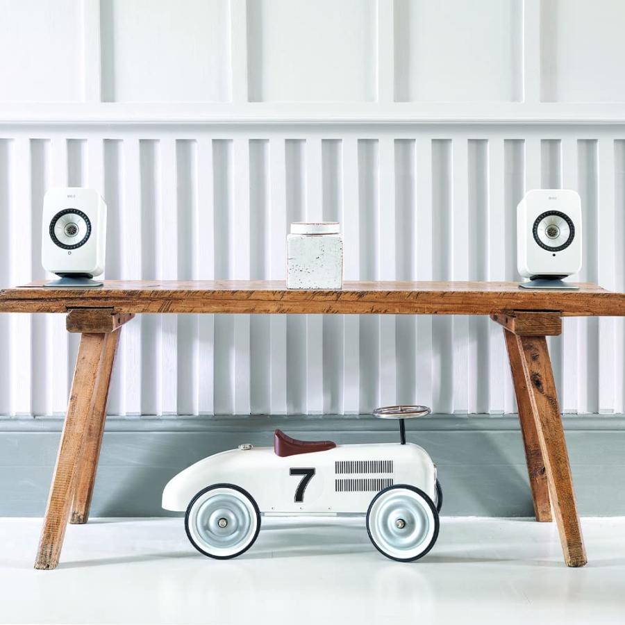 KEF LSX II/LT用 P1 デスクスタンド/デスクパッド （シルバー） : GOOD