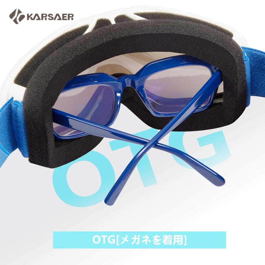 Karsaer] スノーボード スキー ゴーグル レディース 眼鏡対応 防風