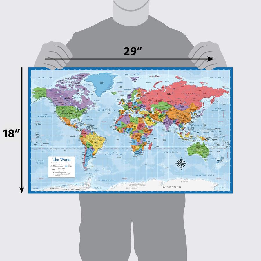 世界地図 - 18インチ x 29インチ。 : GOOD ZERO - 通販 - Yahoo 世界地図 - 18インチ x 29インチ。 : GOOD ZERO - 通販 - Yahoo