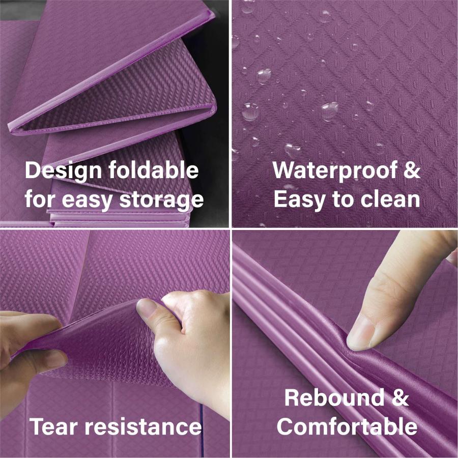 Feetlu ヨガマット 折りたたみ式 8mm トレーニングマット 180cm*60cm