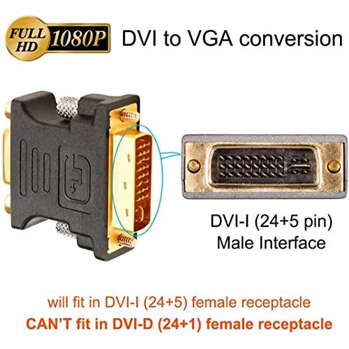 DTECH DVI VGA 変換 アダプター DVI-I (24+5) オス to VGA (ミニ D-Sub 15ピン) メス コンバーター DVI｜goodzero｜06