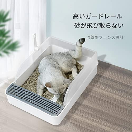 猫トイレ 子猫 トイレ おしゃれ 猫用トイレ本体 清潔 掃除しやすい 飛び散らない 足に砂残らない 無害無臭 (ホワイト, S)｜goodzero｜05