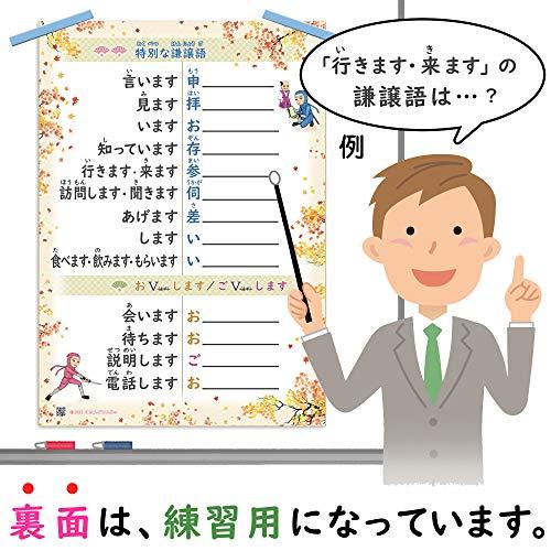 日本語教師・学習者のための謙譲語表（Ａ１サイズ漢字版）『みんなの日本語』準拠｜goodzero｜04