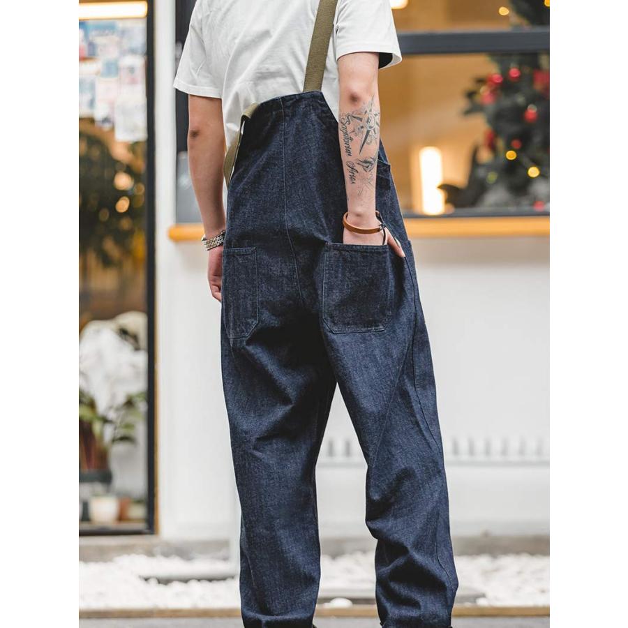 アナクロノーム US NAVY デッキパンツ オーバーオール サイズ01 黒