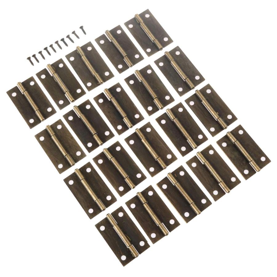 蝶番 20個入り 4穴 丁番 平蝶番 角蝶番 38x25mm ドア用金物 木箱用の