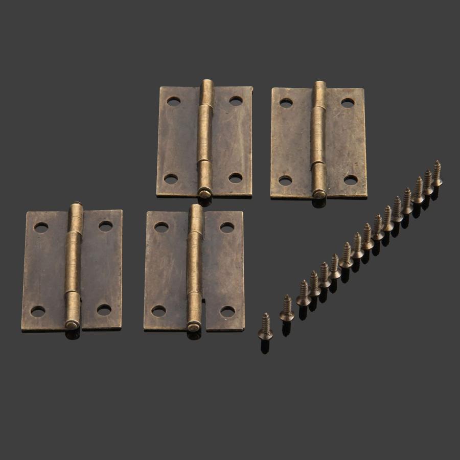 蝶番 20個入り 4穴 丁番 平蝶番 角蝶番 38x25mm ドア用金物 木箱用の