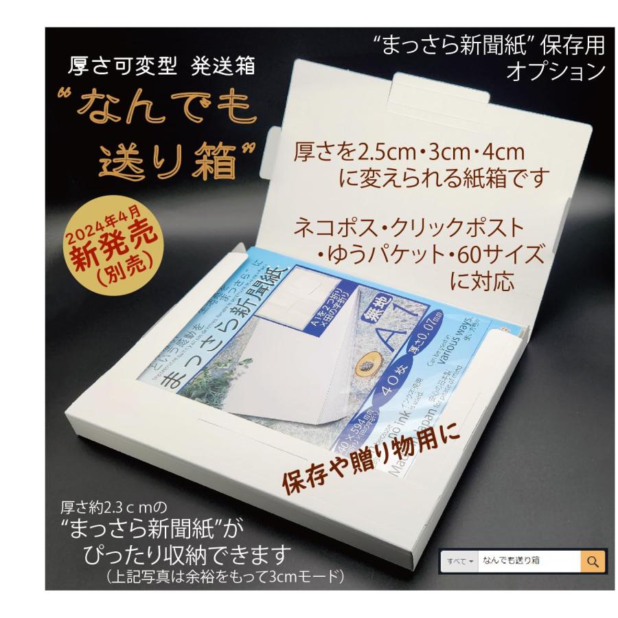 まっさら新聞紙A1／2つ折り×田の字折り／40枚／840×594mm／新聞紙