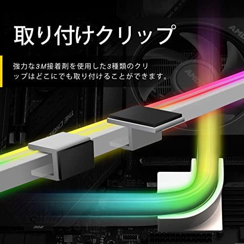 EZDIY-FAB 新しい アドレス指定可能な5V 3PIN RGB LEDストリップ 1m LEDテープライト 滑らかなライトバーと3種類の取り付け｜goodzero｜03