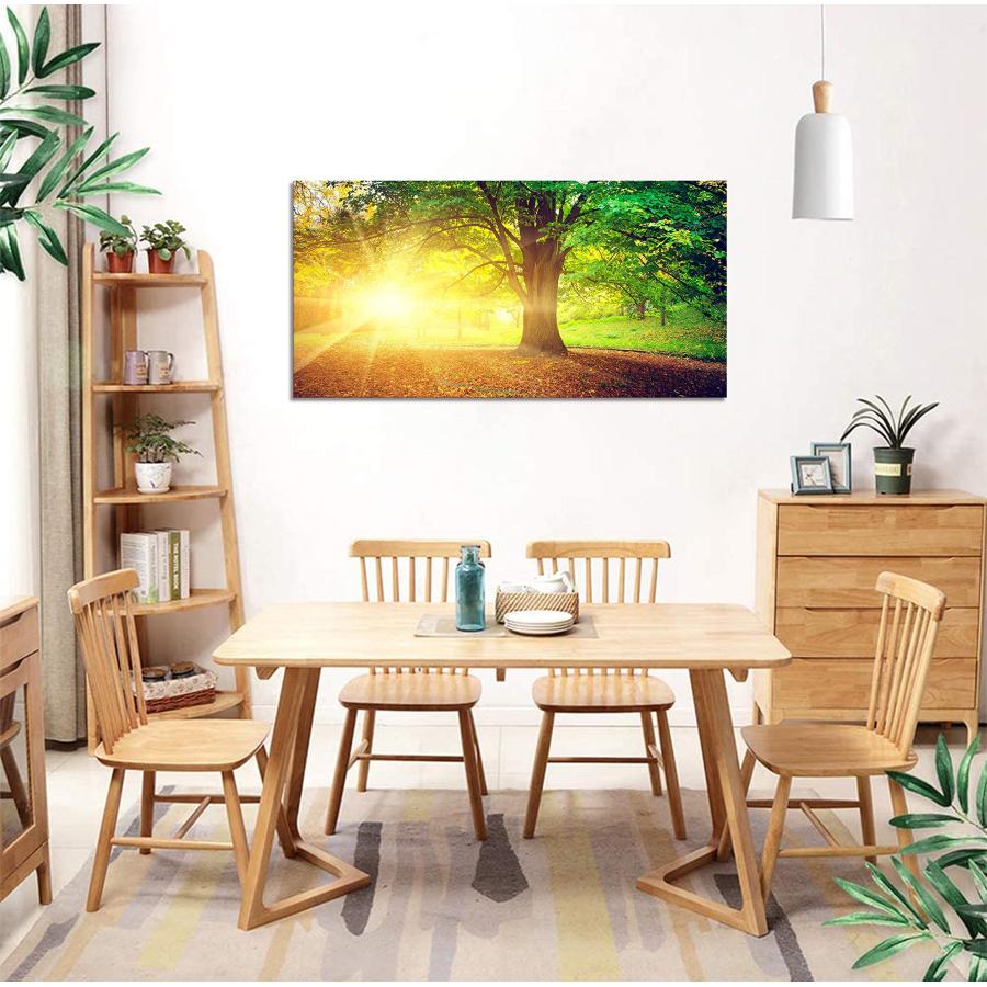 木の絵 風景画太陽の光 絵画 インテリア 風景画 壁掛け 部屋飾り