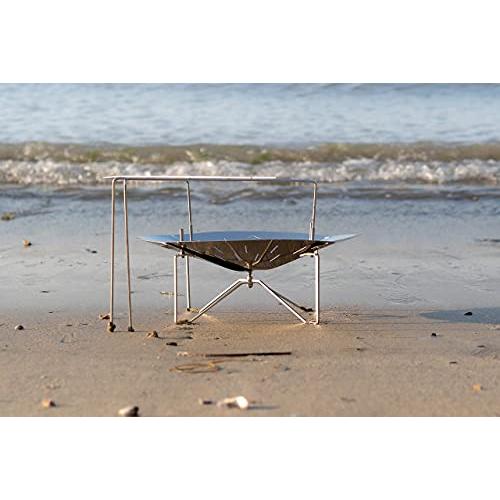 BELKROOT en 焚き火台 ステンレス製 折りたたみ式 Camping Gear] The