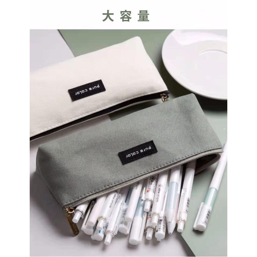 Nannlia ペンケース おしゃれ 韓国 大容量 筆箱 おしゃれ シンプル ふでばこ 小学生 中学生 高校生 大学生 男の子 女の子 (グリーン) |  | 02