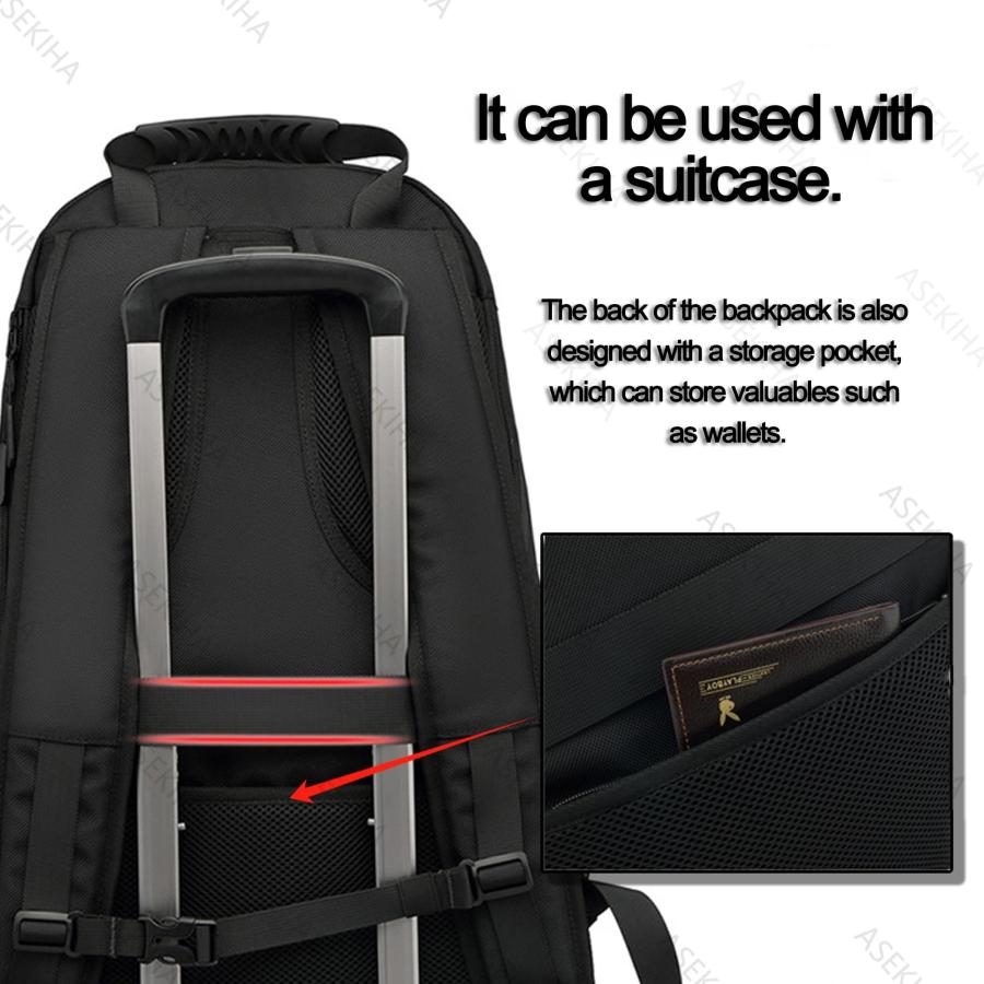 リュックサックビジネスリュックメンズビジネスバッグリュック 防水大容量 バックパック ショルダーバッグデイパックパソコンバッグキャリーサポーター ASEKIHA] ビジネスリュック メンズ リュックサック リュック バック