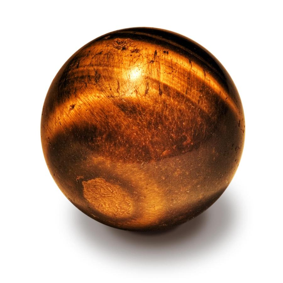 SCIENCE 天然石球 虎眼石「タイガー・アイ(虎目石) Tiger-Eye 丸玉 約