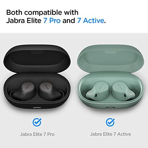 Spigen Jabra Elite 7 Pro ケース Jabra Elite 7 Active ケース 適用 紛失防止 カラビナ付 軽量 キズ防止｜goodzero｜02