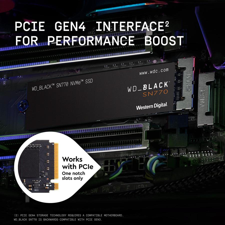 WD_BLACK 500GB SN770 NVMe 内蔵型 ゲーミング SSD ソリッドステート