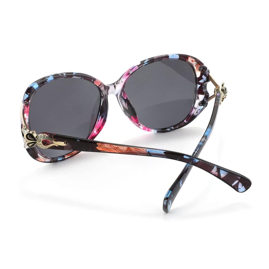 FEISEDY] サングラス レディース 偏光 レンズ UV400 紫外線対策 楕円型