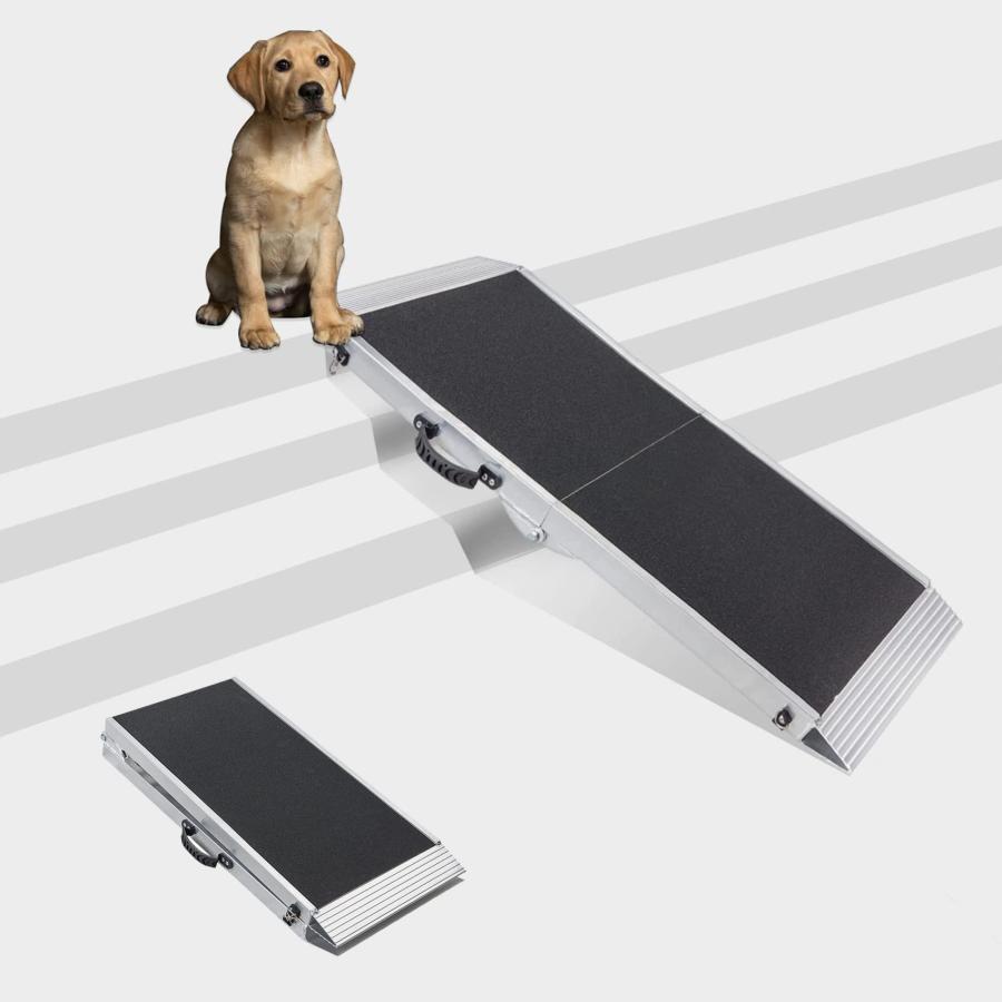 折り畳み アルミ スロープ 犬用， gardhom ペットスロープ 122*38CM