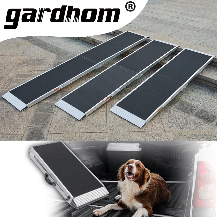 折り畳み アルミ スロープ 犬用， gardhom ペットスロープ 122*38CM