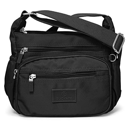 JNiA] 多機能 ショルダーバッグ 斜めがけ 【 軽量 で 大容量 ！ 9個の