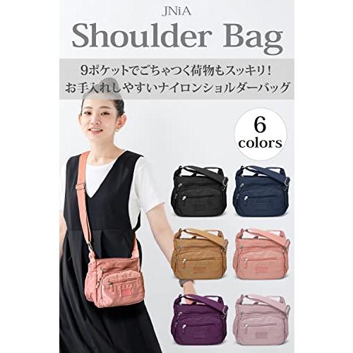 JNiA] 多機能 ショルダーバッグ 斜めがけ 【 軽量 で 大容量 ！ 9個の