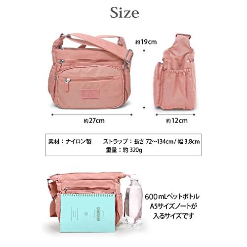 JNiA] 多機能 ショルダーバッグ 斜めがけ 【 軽量 で 大容量 ！ 9個の