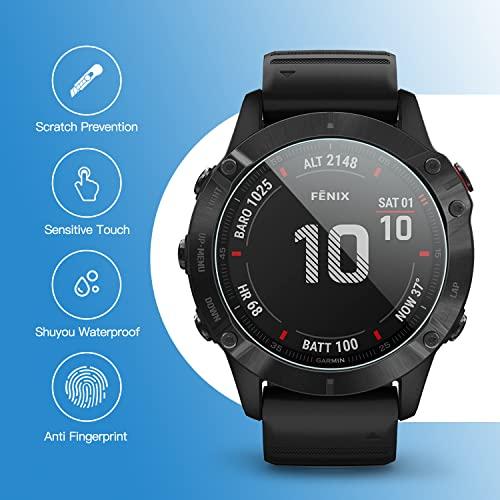 AWINNER Garmin Fenix 6Xガラス対応 3枚パック スクリーンプロテクター 強化ガラス Fenix 6X Pro / 6X Pro｜goodzero｜04