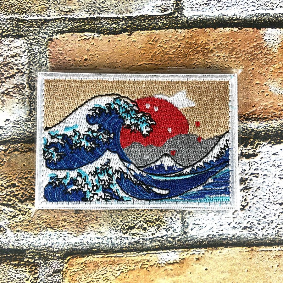 RESPEC ベルクロ パッチ 刺繍 ワッペン 葛飾北斎 シリーズ 富嶽三十六