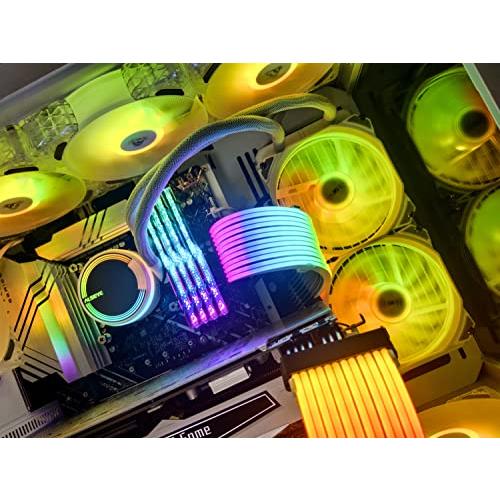 ALSEYE 簡易水冷CPUクーラー M360、3つの120mmMaxシリーズPWMファン、搭載360mmラジエーターARGB AIOリキッドCPUク ARGB M360 RGB