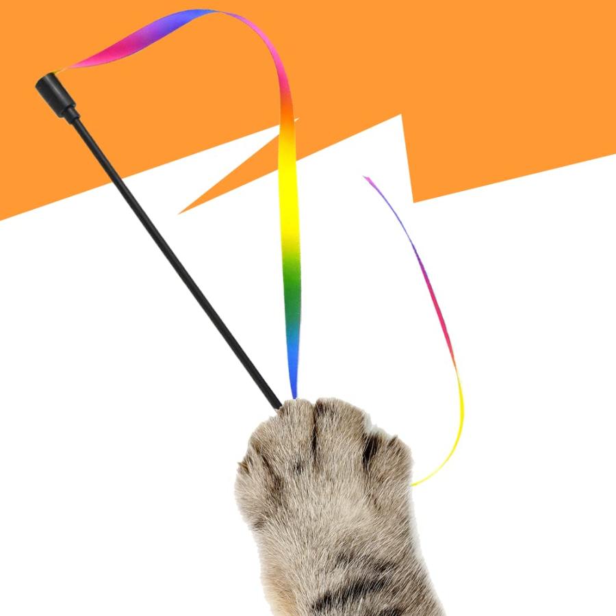 10本入 猫おもちゃ 猫じゃらし リボン 猫のおもちゃ カラフル