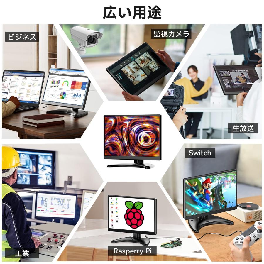小型モニター 10.5インチモニター 1920x1280解像度 Eyoyo HDMモニター